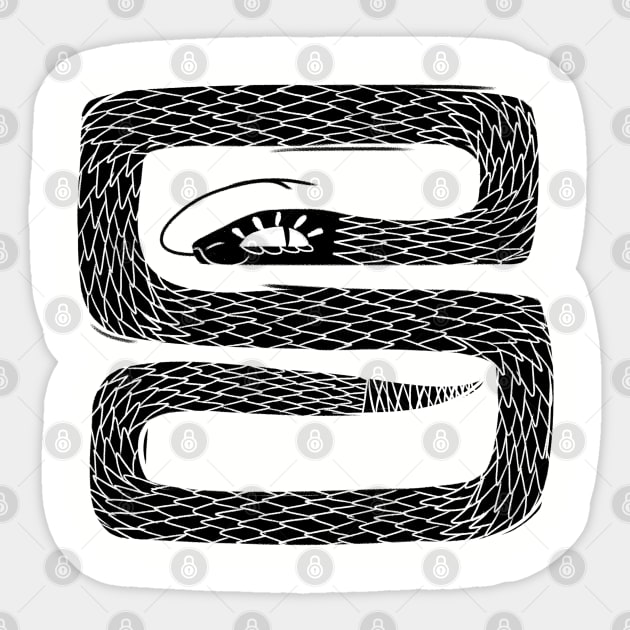 Snake Front Sticker by Rosanaeye